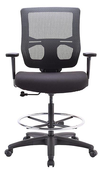 Provide comfortable, ergonomic seating with this Apollo II series black mesh mid back swivel office stool