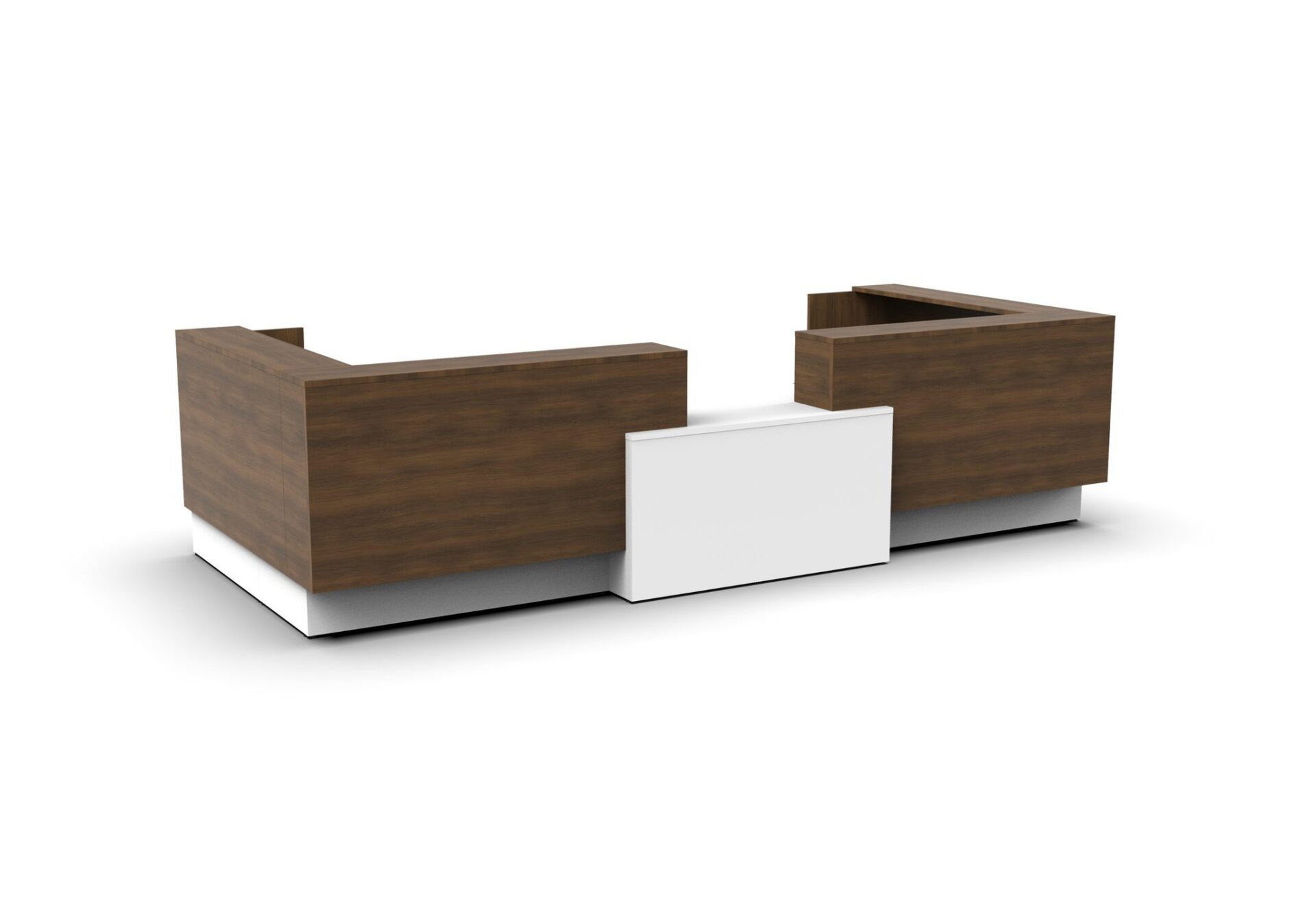 INTRODUCE reception desk with premium laminate finish in contemporary office