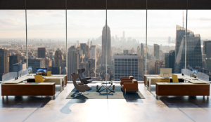 office space with view over NYC