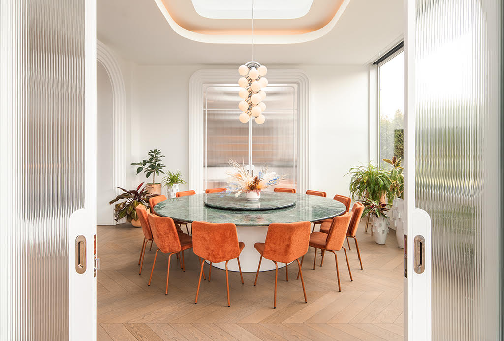 round cafe office table