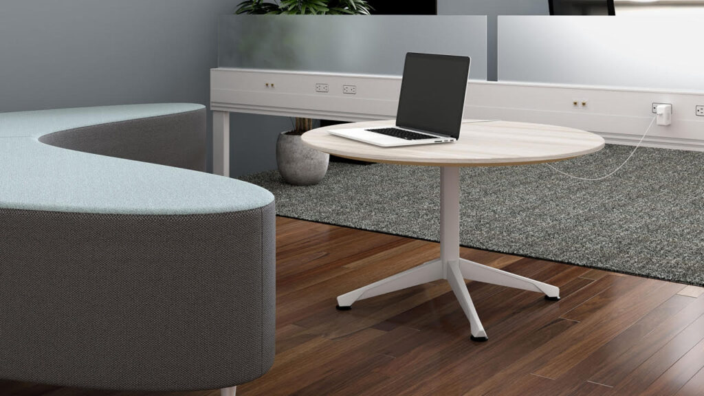 laptop office space charging station