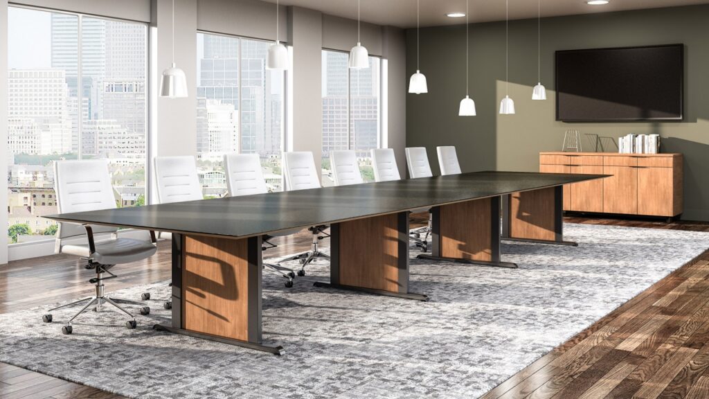 Enwork Impression mobile and nesting tables in New York training room