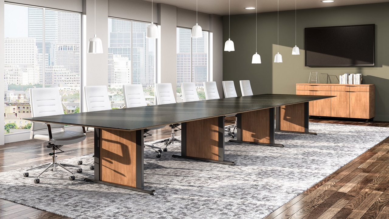 Enwork Impression mobile and nesting tables in New York training room